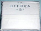 Sferra Matteo White King Sheet Set 4PC 100% Cotton Sateen Hemstitch Italy NEW8