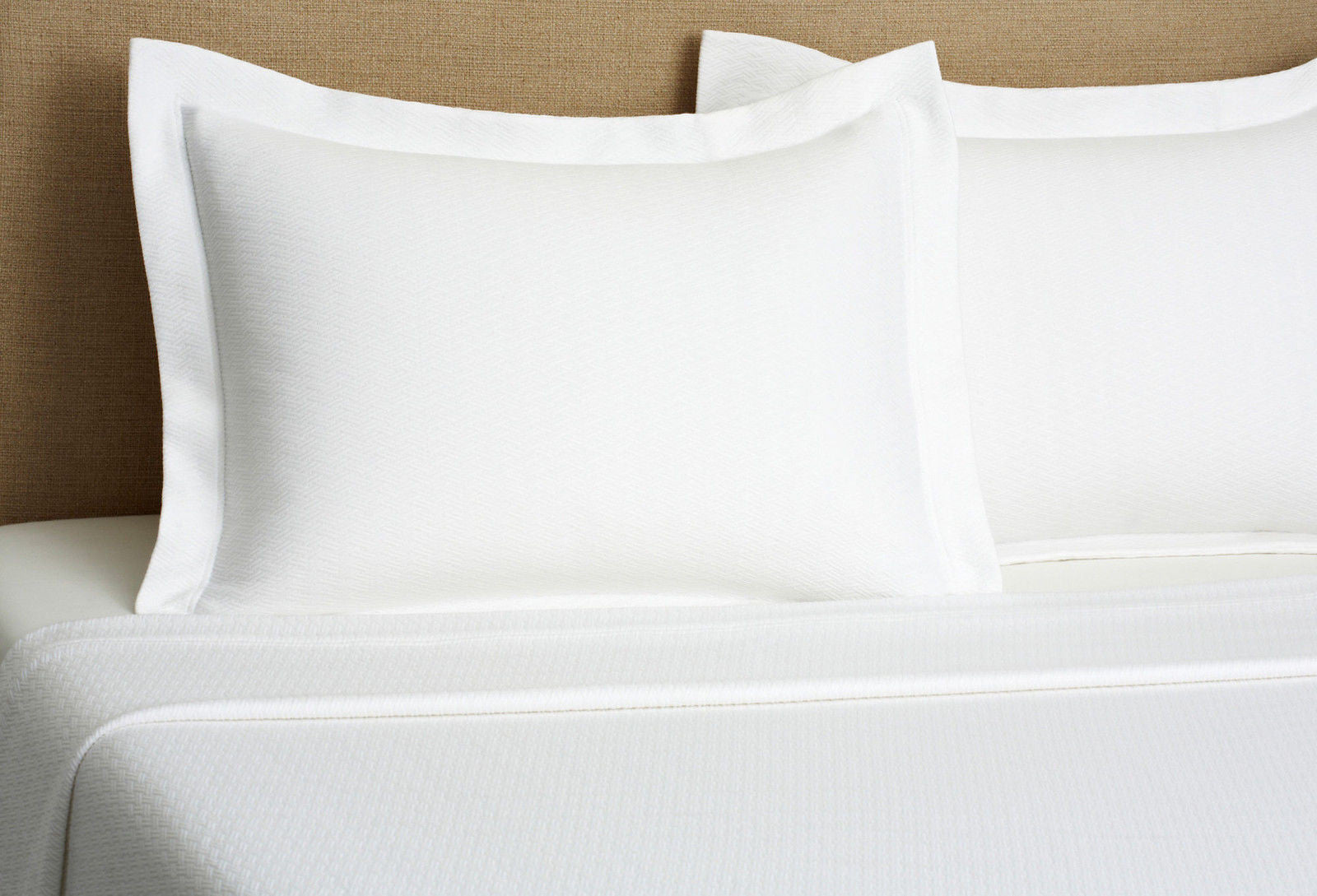 Sferra Morada White Euro Sham Solid Basket Weave 100% Cotton Matelasse Soft NEW0