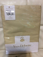 Yves Delorme Triomphe Honey King Pillowcases 2 Solid Egyptian Cotton Sateen NEW4