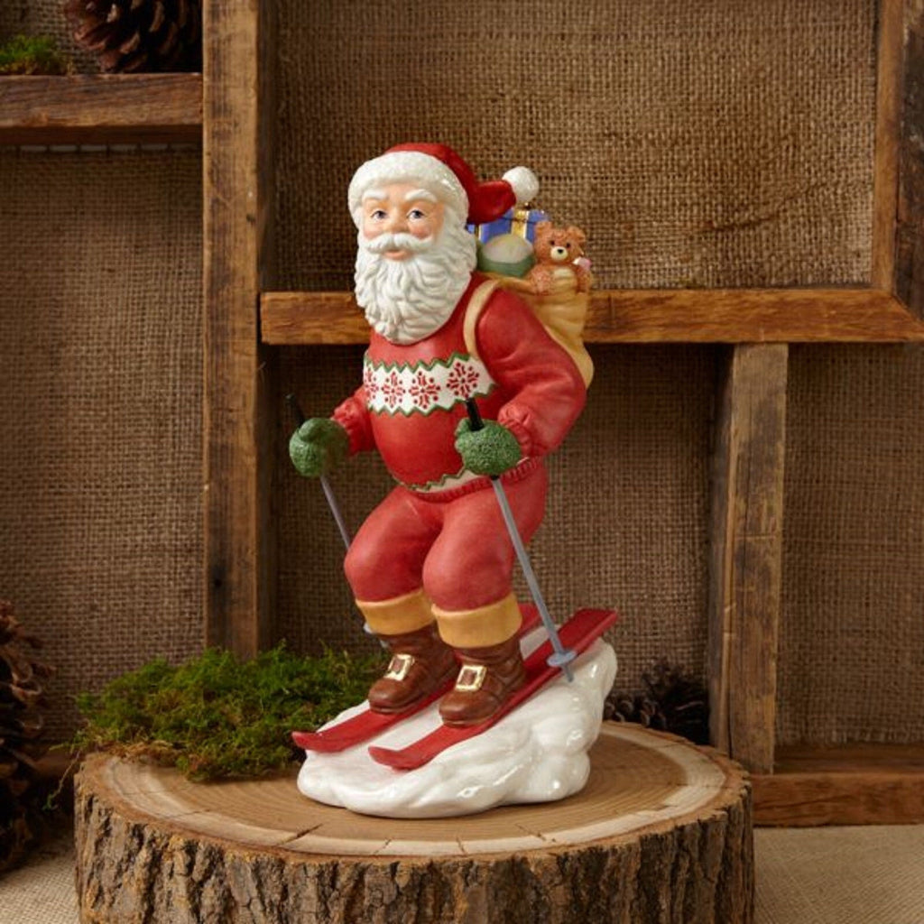Lenox 2013 Santa Figurine Annual Skiing Toy Delivery Downhill Dash Christmas NEW1