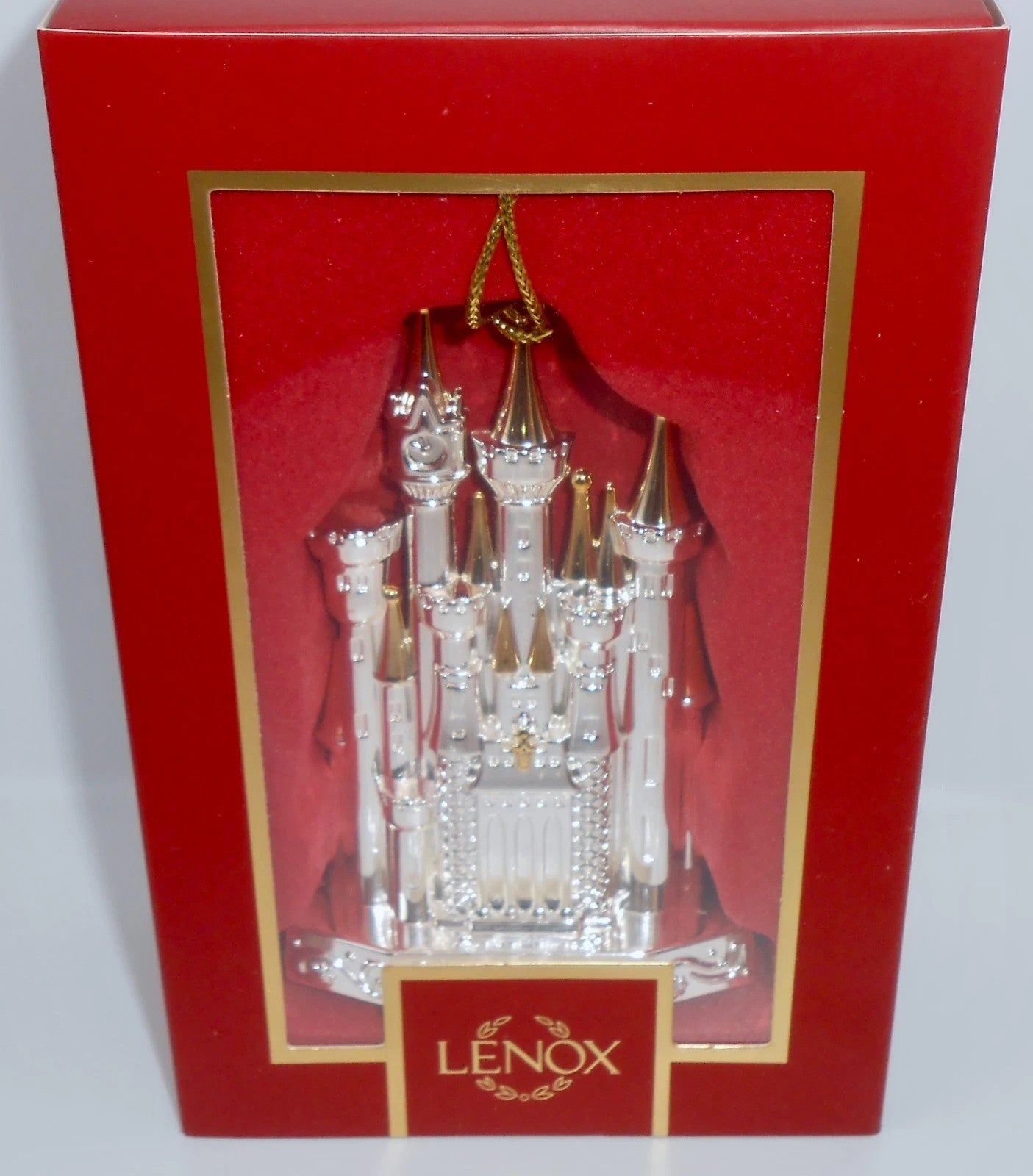 Lenox Disney 2024 Princess Cinderella's Castle Ornament Silver Christmas NEW6