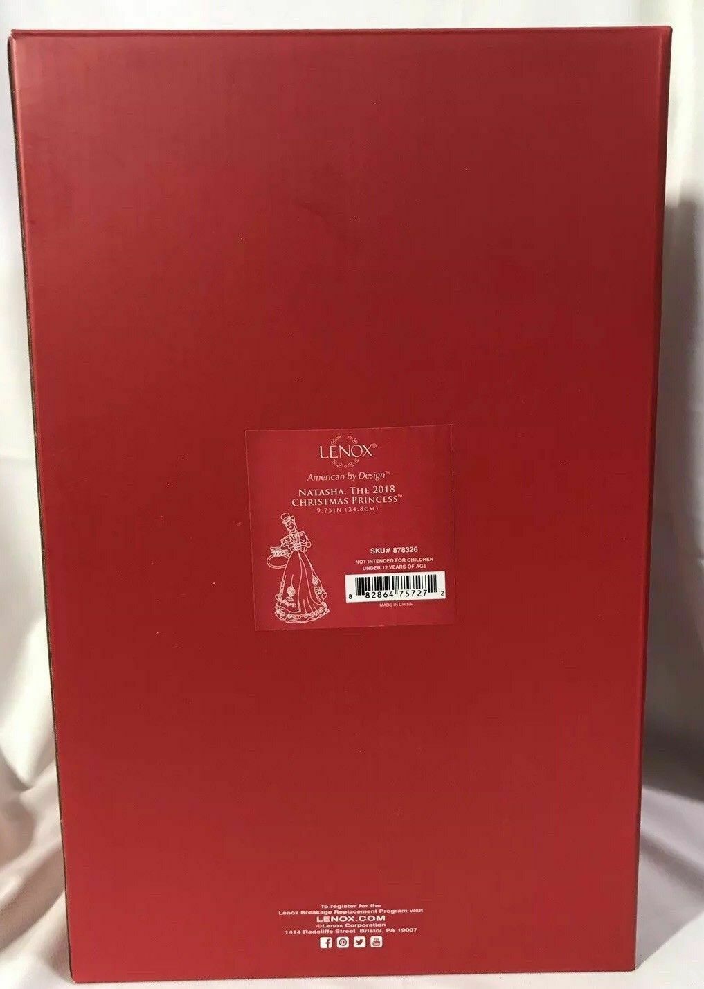Lenox Princess Natasha Victorian Figurine Gown Animal Rescue 2018 Christmas  NEW6