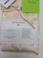 Sferra Prato Euro Continental Shams 2 Pink Yellow Carnation Cotton Percale Print10