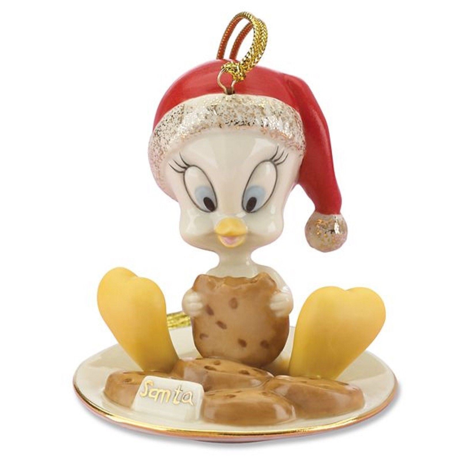 Lenox Tweety Bird Eating Cookies Figurine Ornament Looney Tunes Christmas NEW0