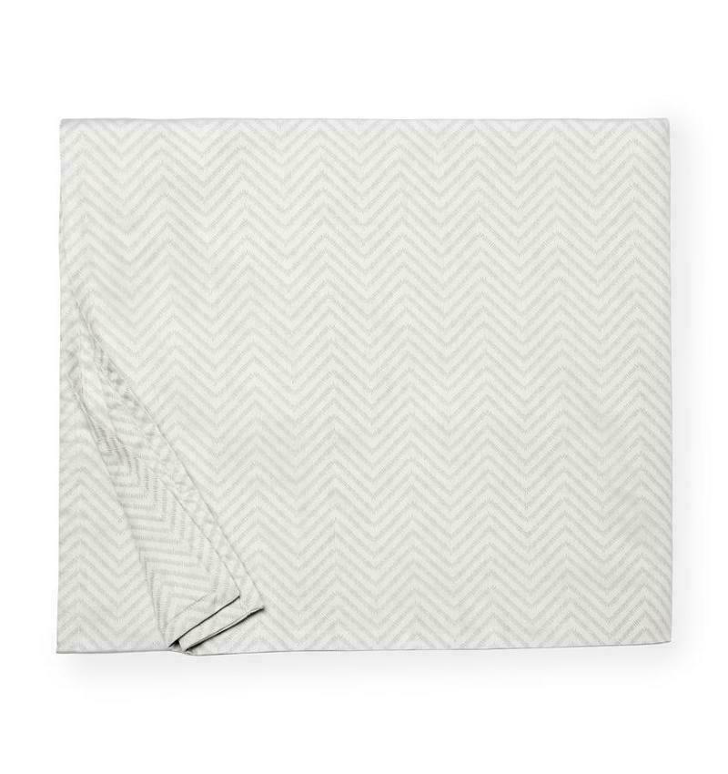 Sferra Illura Grey Standard Sham Chevron Print 100% Cotton Jacquard Italy NEW5