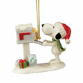 Lenox Peanuts Snoopy's Letter to Santa Ornament Figurine Woodstock Mailbox NEW0
