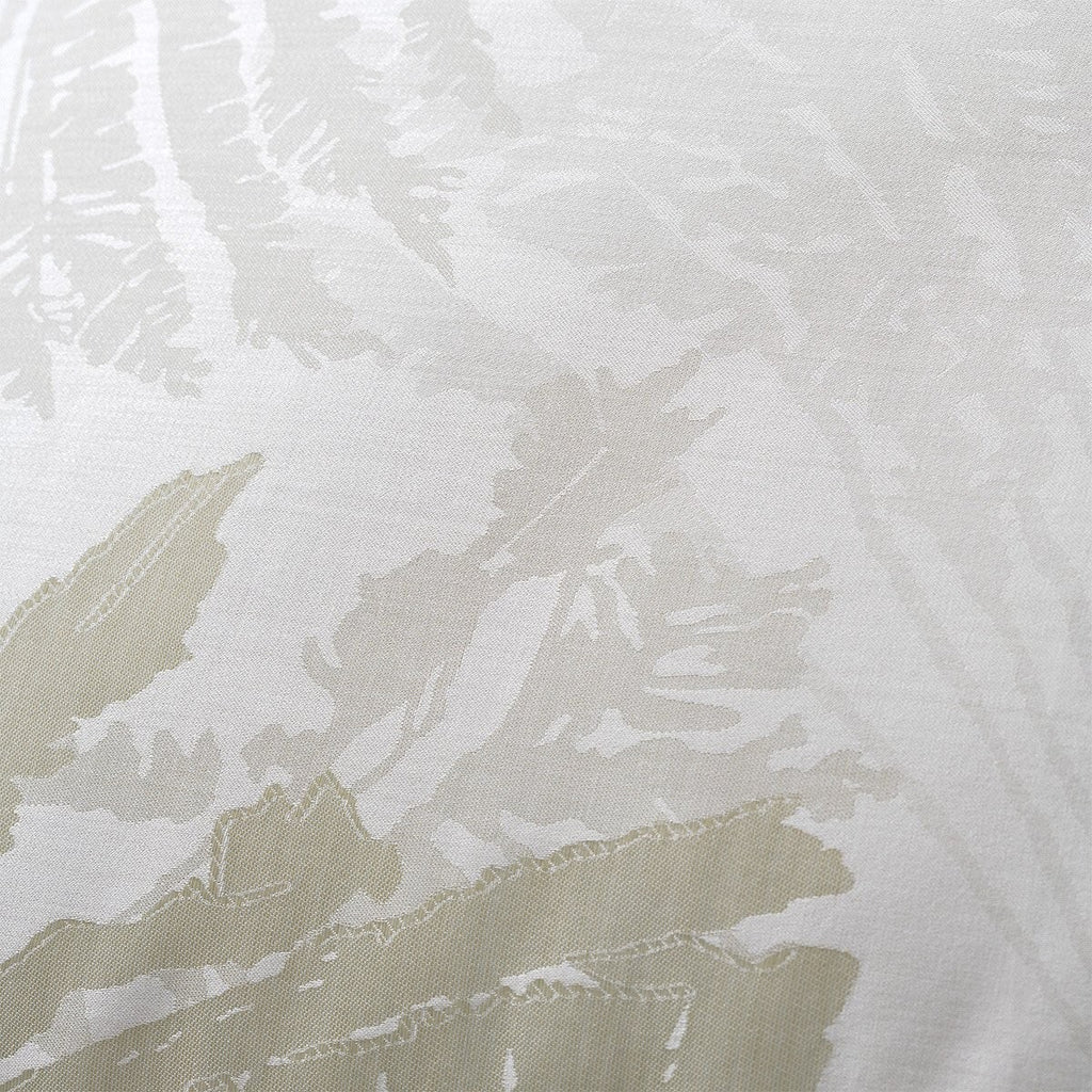 Yves Delorme Palmea Sage Queen Flat Sheet Palm Leaves Reversible Jacquard NEW6