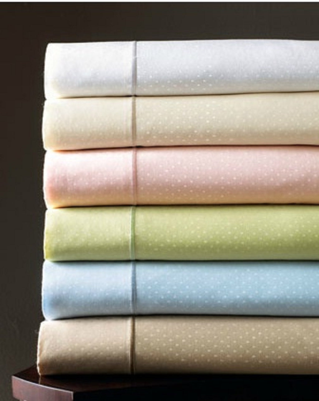 Sferra Marcus Dot White Full Sheet Set 4 PC 100% Pima Cotton Sateen 400TC NEW1