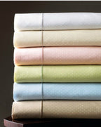 Sferra Marcus Dot White Full Sheet Set 4 PC 100% Pima Cotton Sateen 400TC NEW1