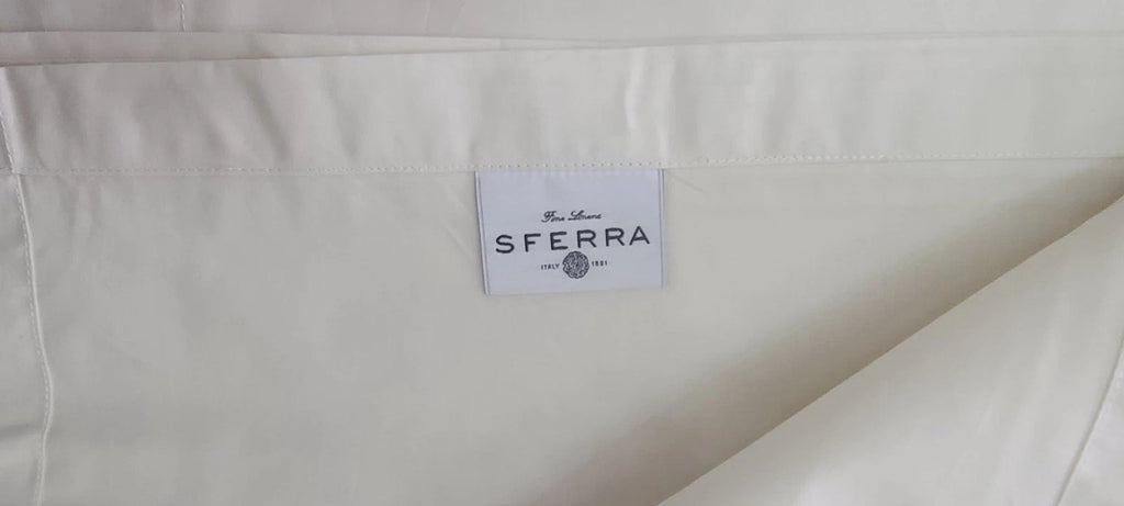 Sferra Celeste Ivory Queen Sheet Set 4PC 100% Cotton Percale 406TC Italy NEW9