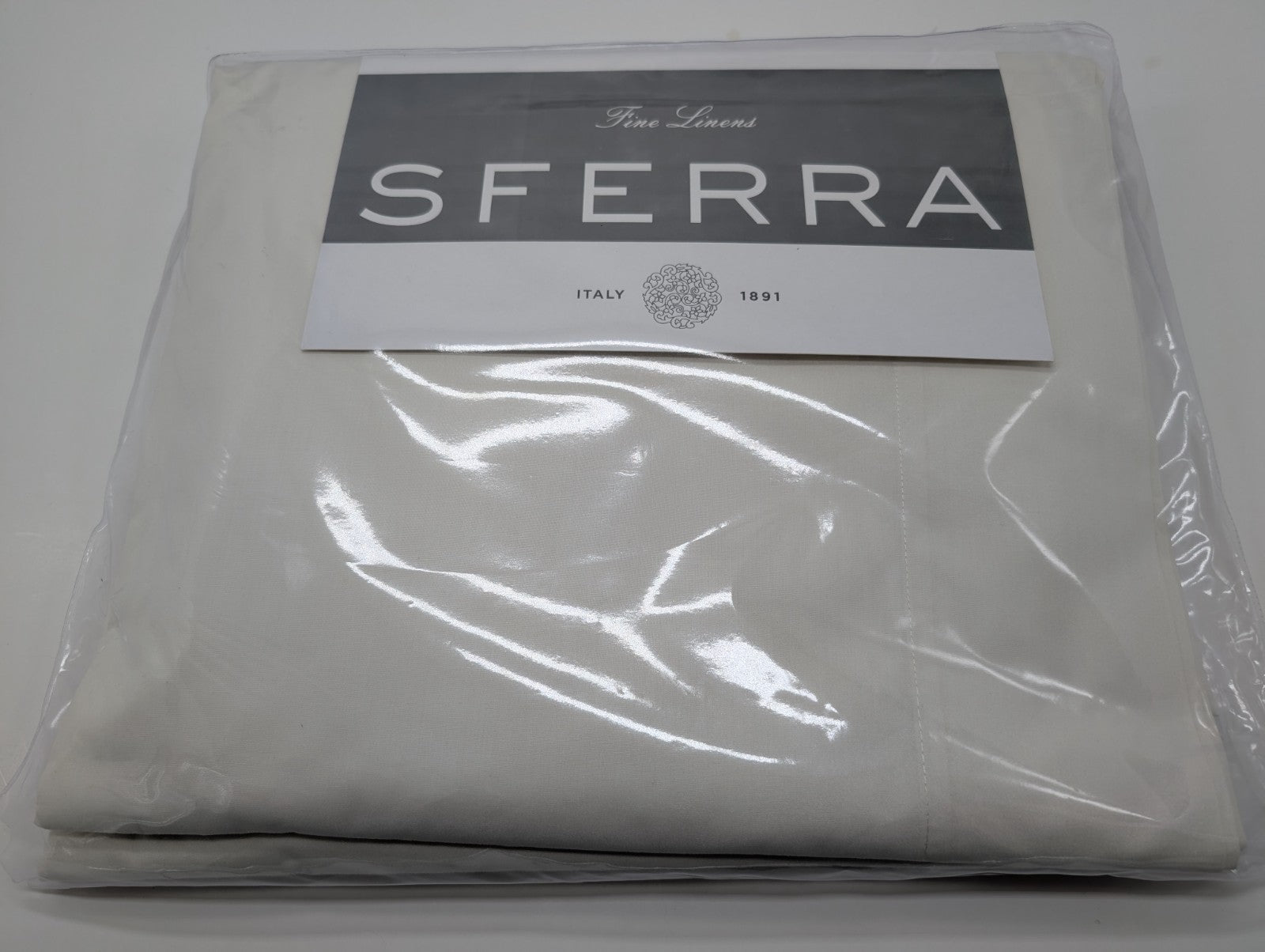 Sferra Celeste Ivory Queen Sheet Set 4PC 100% Cotton Percale 406TC Italy NEW1