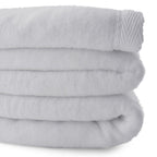 Sferra White Twin Plush Blanket Combed Cotton Home Collection Soft Portugal NEW3