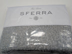 Sferra Bione Grey Queen Duvet Textured Pattern Cotton Sateen Jacquard Italy NEW0