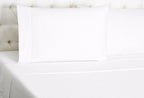 Sferra Matteo White King Sheet Set 4PC 100% Cotton Sateen Hemstitch Italy NEW7