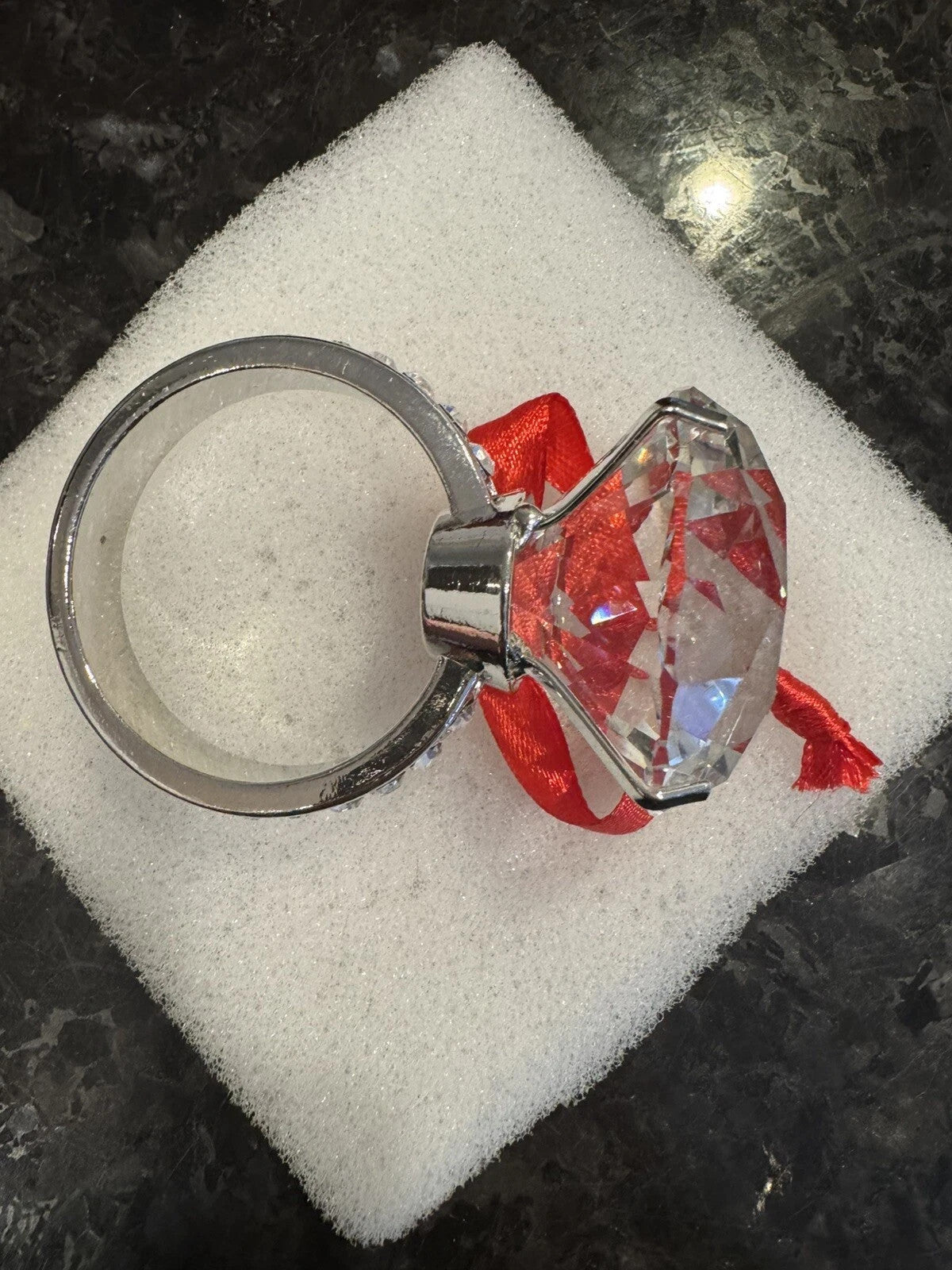 Lenox 2025 Engagement Ring Ornament Wedding Proposal Crystal Christmas Gift NEW2