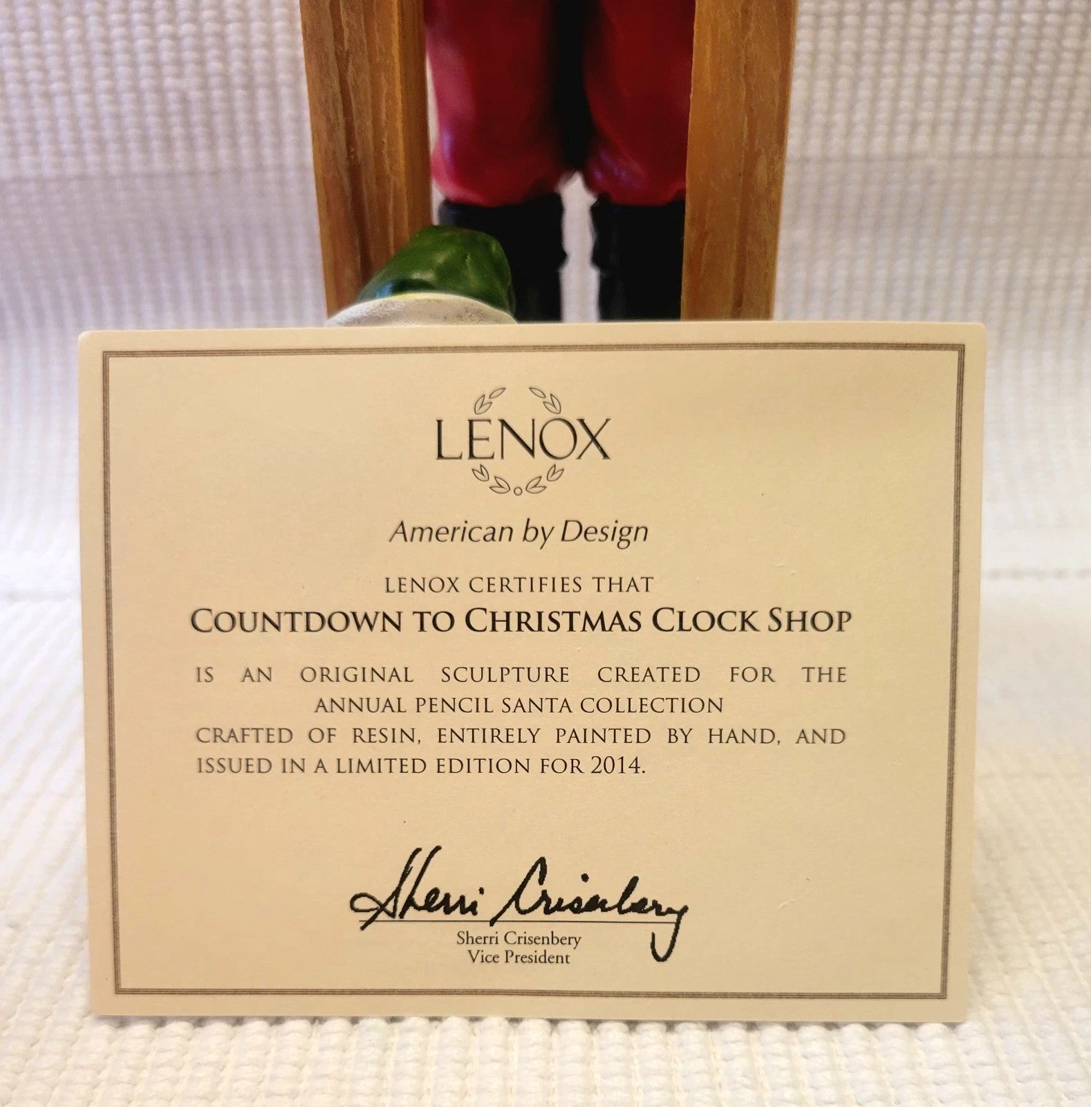 Lenox 2014 Santa Pencil Figurine Annual Clock Shop Countdown to Christmas LE NEW3