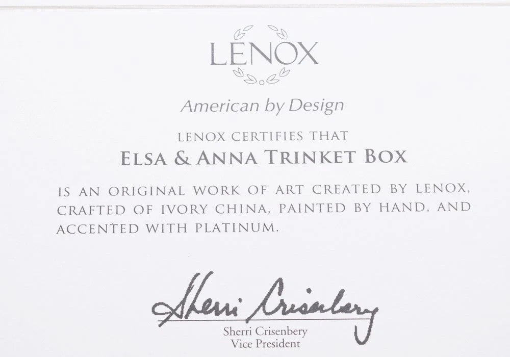 Lenox Disney Frozen Elsa & Anna Sisters Treasure Box Snowflake Crystals Gift NEW6