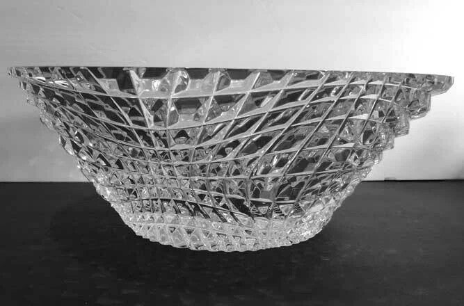 Rogaska Crystal Brilliance Centerpiece Bowl 12.5" Hand Faceted Design NEW IN BOX1