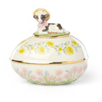 Lenox 2019 Easter Springtime Calf Egg Figurine Cow Annual Trinket Box Flower NEW6