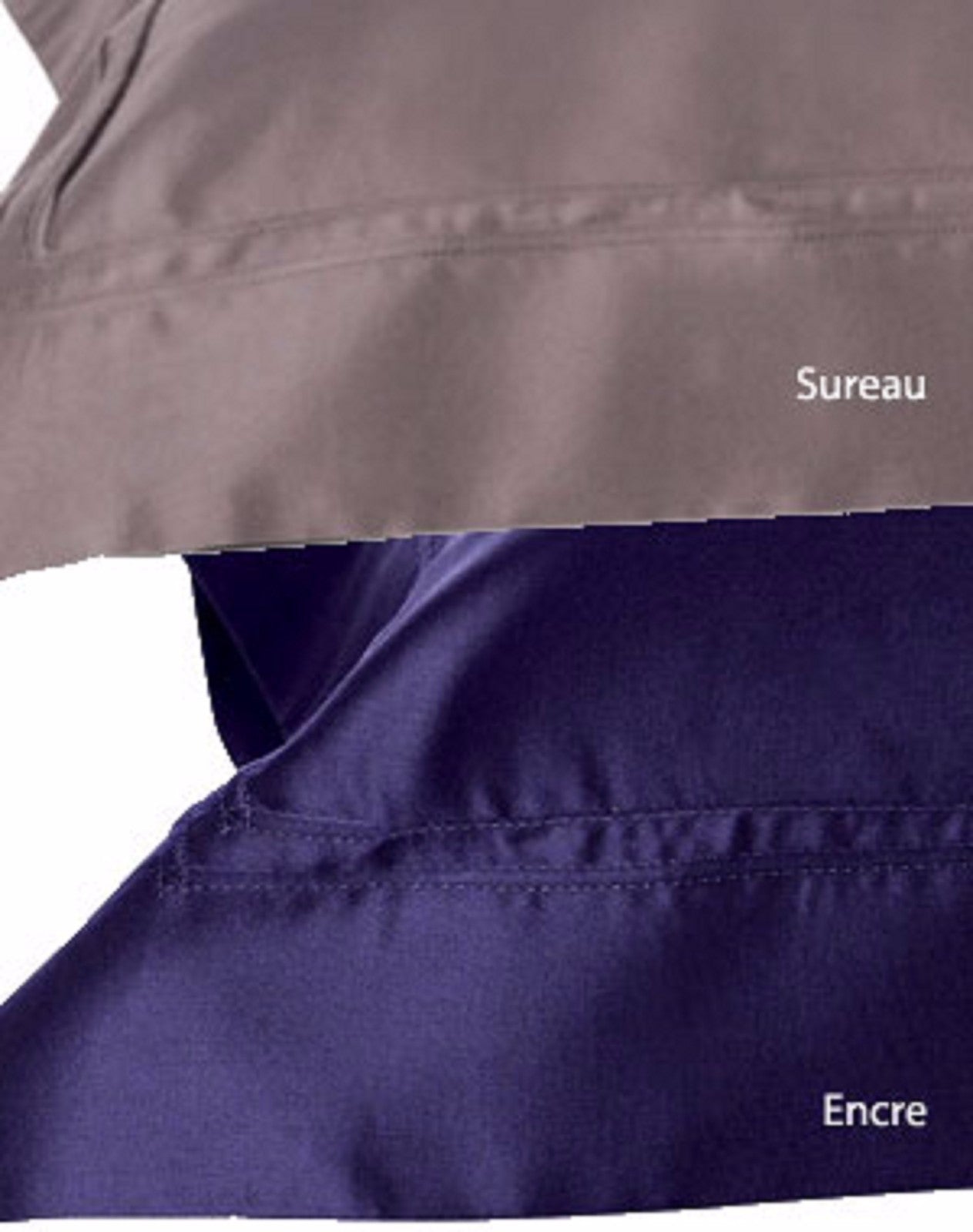 Yves Delorme Triomphe Taupe King Shams Sureau Egyptian Cotton Sateen France NEW6