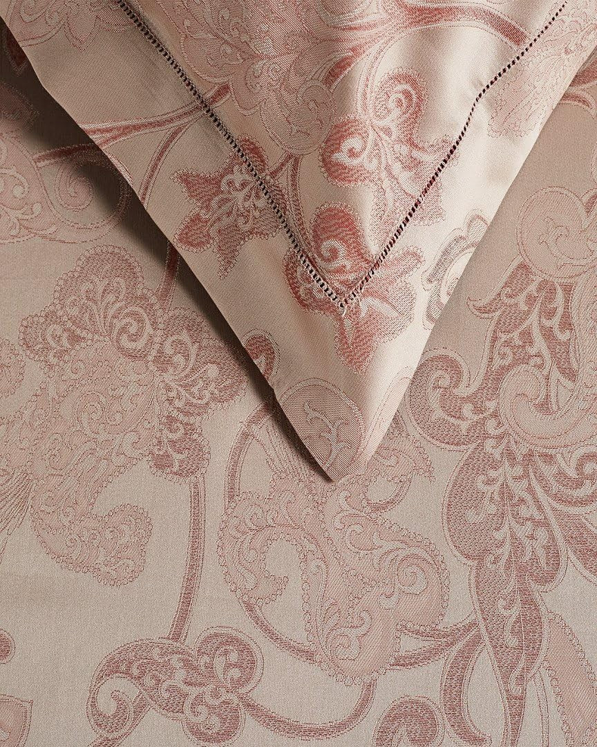 Sferra Bellanca Queen Duvet Set 3PC Floral Egyptian Cotton Jacquard Italy NEW5