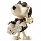 Lenox Peanuts Rockin Elvis Snoopy Figurine Cool Guitar Sunglasses Beagle COA NEW0