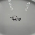 Lenox Chirp Oval Serving Platter 16" Flowers Birds White Teal Bone China USA NEW8