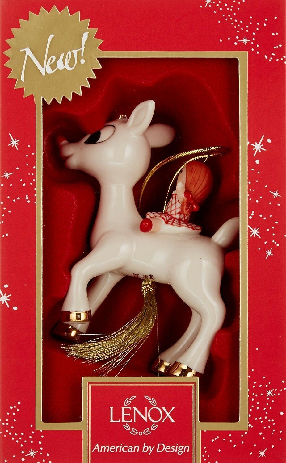 Lenox 2016 Rudolph & Doll Figurine Ornament Annual Nosed Reindeer Christmas NEW2