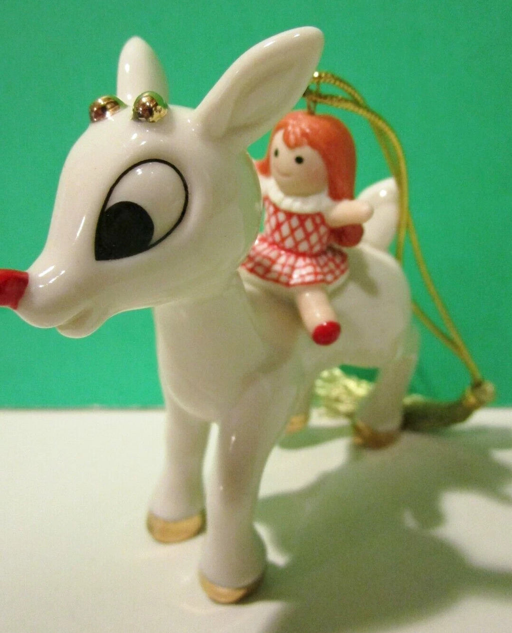 Lenox 2016 Rudolph & Doll Figurine Ornament Annual Nosed Reindeer Christmas NEW6