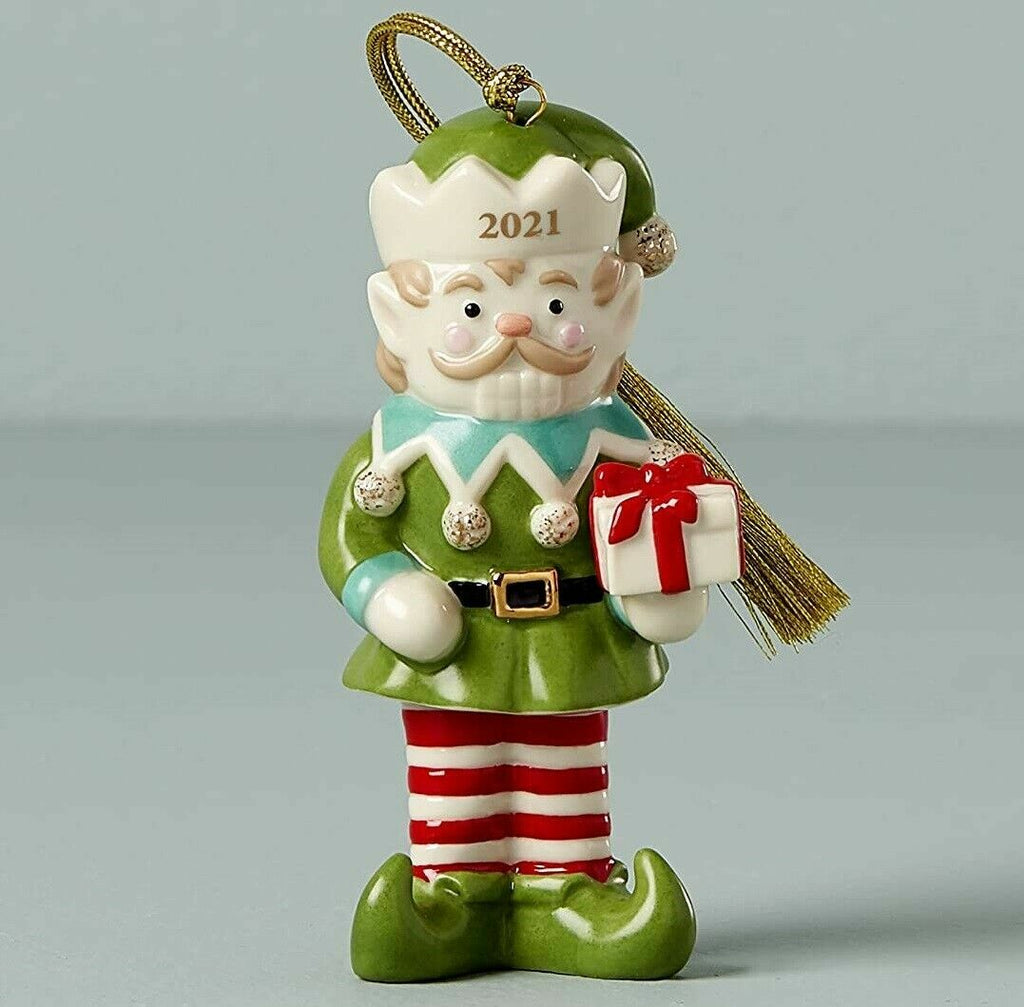 Lenox 2021 Nutcracker Santa's Elf Figurine Ornament Annual Christmas Gift NEW2