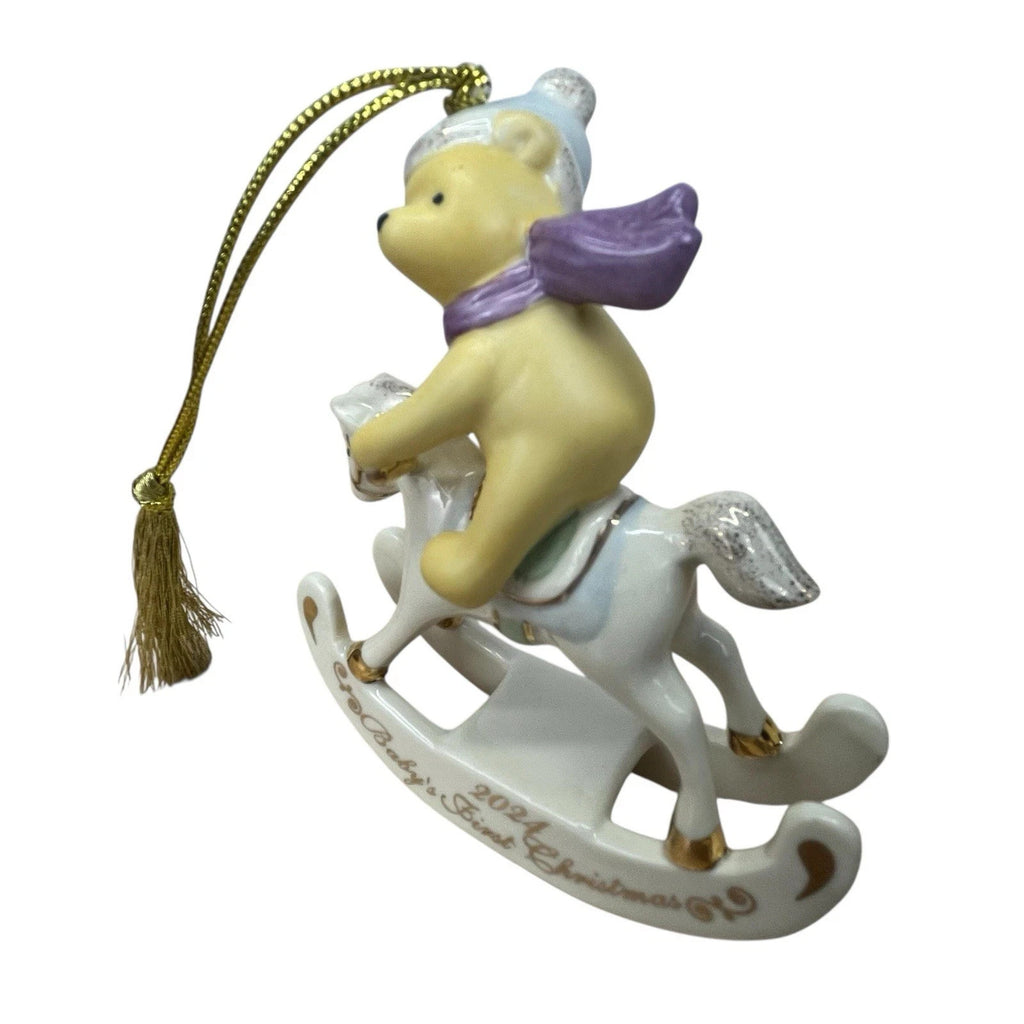 Lenox Disney 2024 Pooh Baby's 1st Christmas Rocking Horse Ornament First NEW6