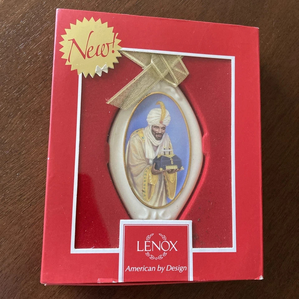 Blackshear Wiseman King Melchior Ornament With Gold Ebony Lenox Christmas LE NEW1