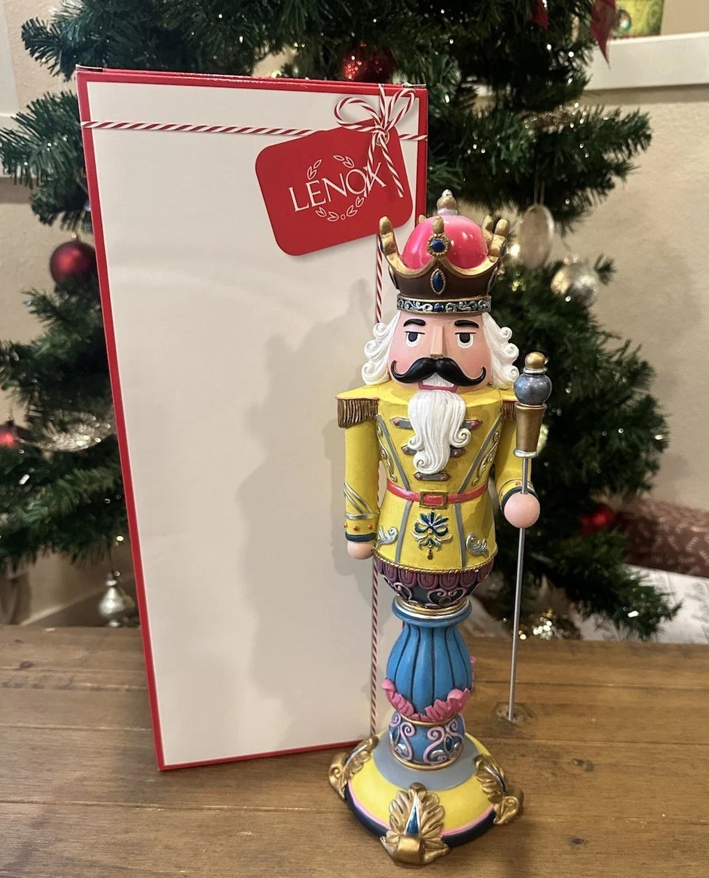 Lenox Nutcracker Ballet Soldier Figurine Merry & Bright Gold  12.5 Christmas NEW8