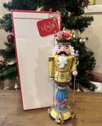 Lenox Nutcracker Ballet Soldier Figurine Merry & Bright Gold  12.5 Christmas NEW8