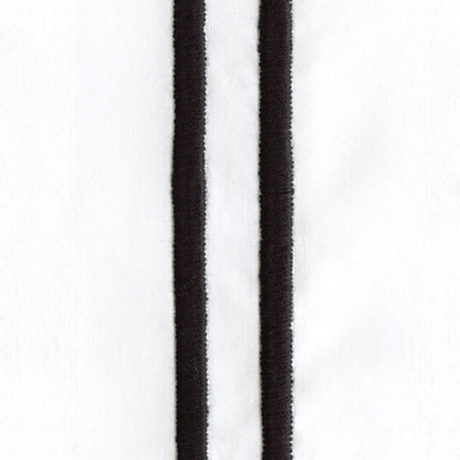 Sferra Grande Hotel White King Sham Black Stripes 100% Cotton Percale Italy NEW1