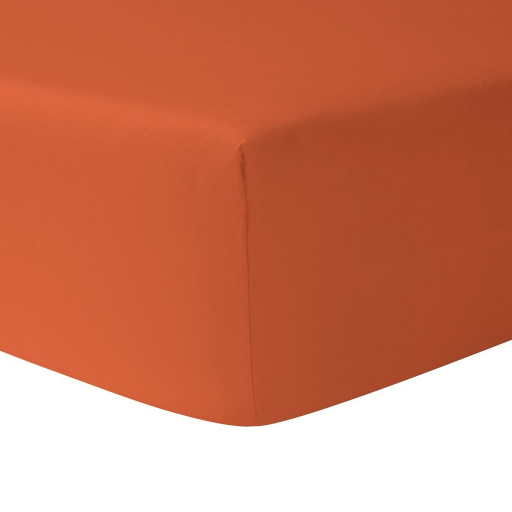 Yves Delorme Triomphe Orange Queen Sheet Set 4PC 100% Egyptian Cotton Sateen NEW9