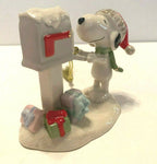 Lenox Peanuts Snoopy's Letter to Santa Ornament Figurine Woodstock Mailbox NEW7