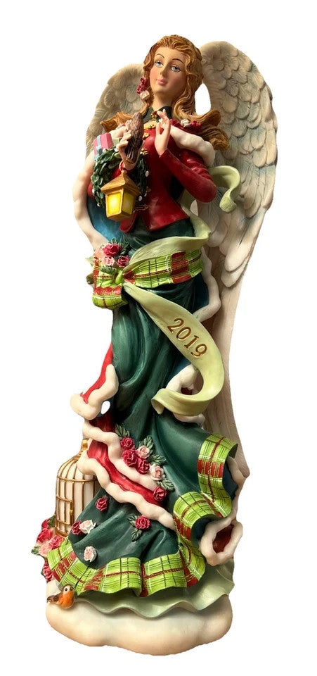 Lenox 2019 Anna Angel of Glory Pencil Figurine Christmas Plaid Ribbon COA LE NEW12