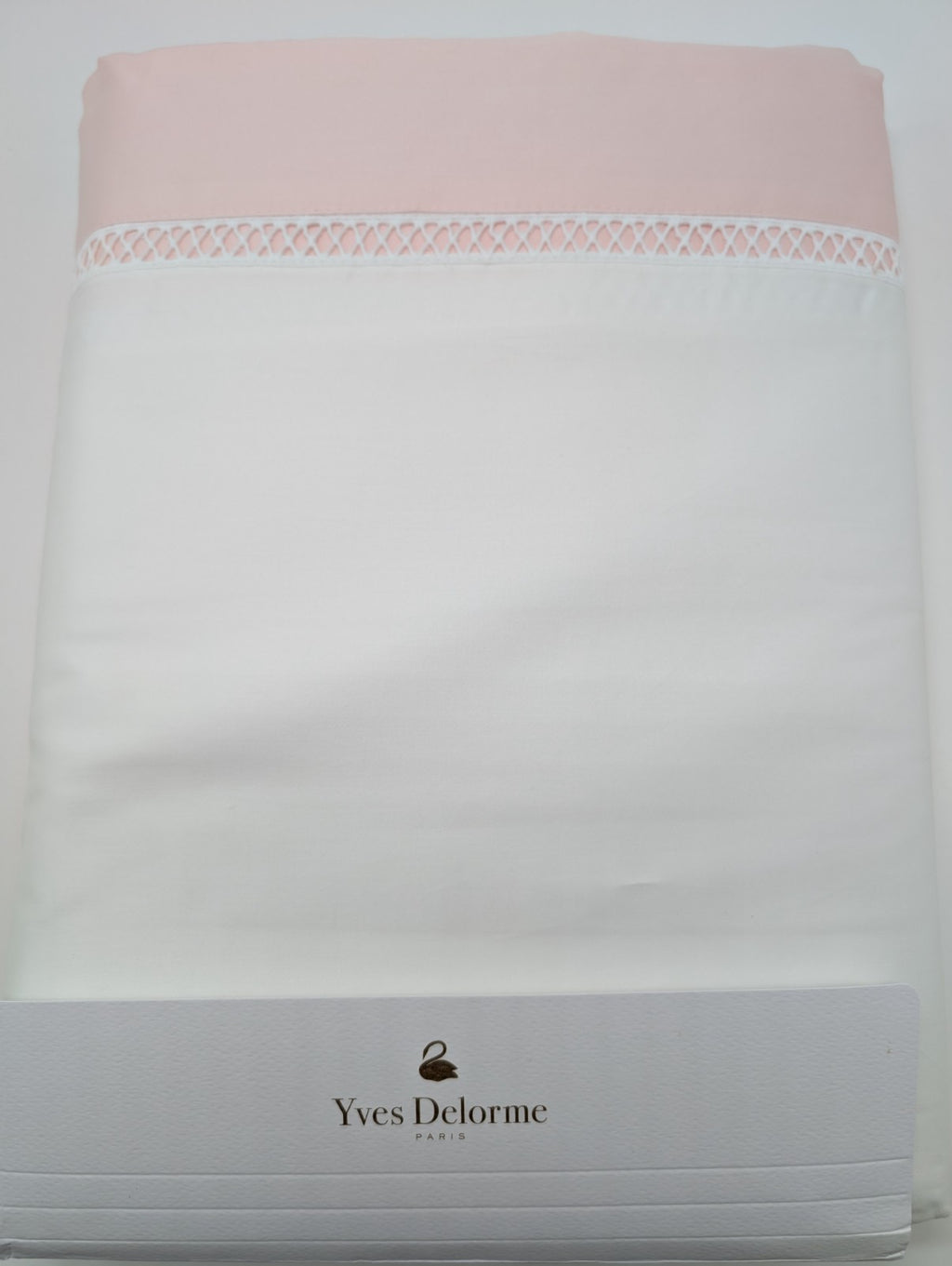 Yves Delorme Walton White  King Duvet Set 3PC  Blush Insert Egyptian Cotton NEW11