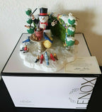 Lenox Bywaters Lighted Magician Snowman Figurine Rabbit Magic Hat Wand 6.5" NEW2