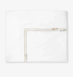 Sferra Squillo White Twin Duvet Platinum Satin Stitch Embroidery Youth Italy NEW10