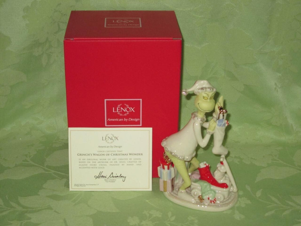 Lenox Grinch's Wagon Of Christmas Wonder Figurine How Stole Dr Seuss Gift NEW4