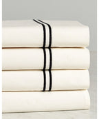 Sferra Grande Hotel Boudoir Sham Egyptian Percale White/Black Double Stitch New4
