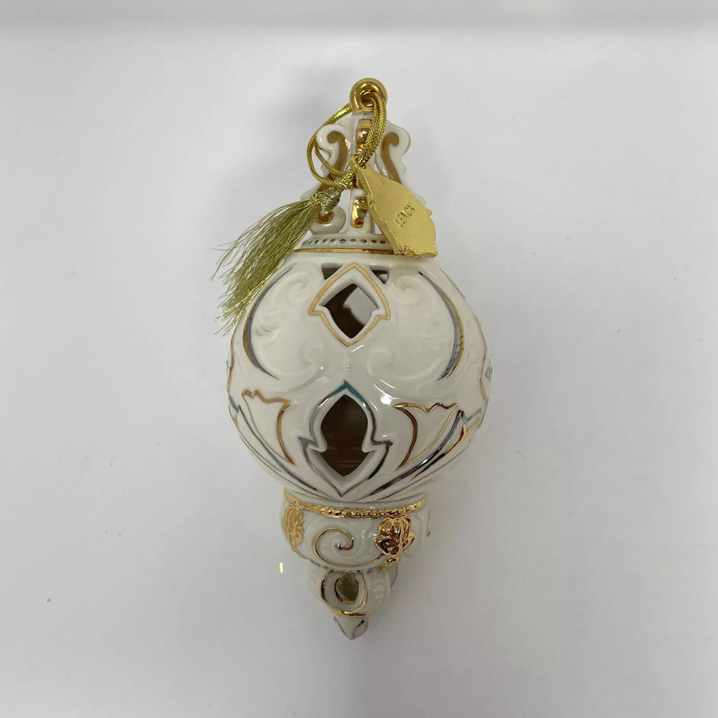 Lenox 2017 Ivory Spire Pierced Ornament Annual Gold Accents Christmas Gift NEW1