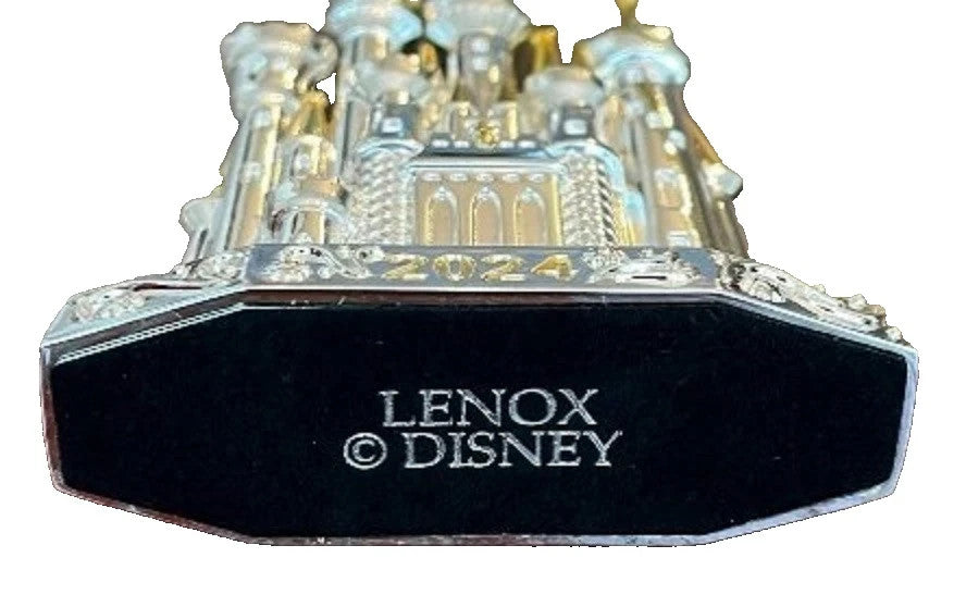 Lenox Disney 2024 Princess Cinderella's Castle Ornament Silver Christmas NEW5