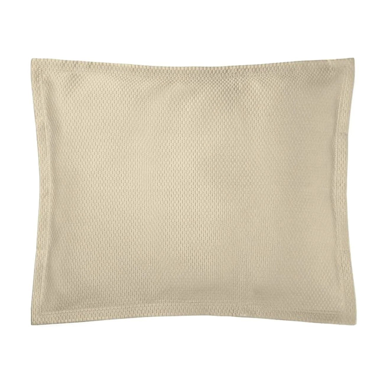 Sferra Perrio Oat Standard Sham Tan Geometric Motif Cotton Matelassé Italy NEW0