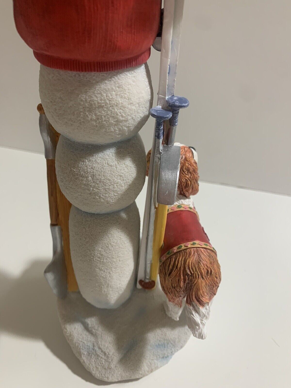 Lenox 2016 Pencil Snowman Figurine Snowy Rescue Ski Patrol St Bernard Dog LE NEW2