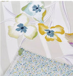 Yves Delorme Ondee King Duvet Multi Floral Print Cotton Percale Reversible NEW6