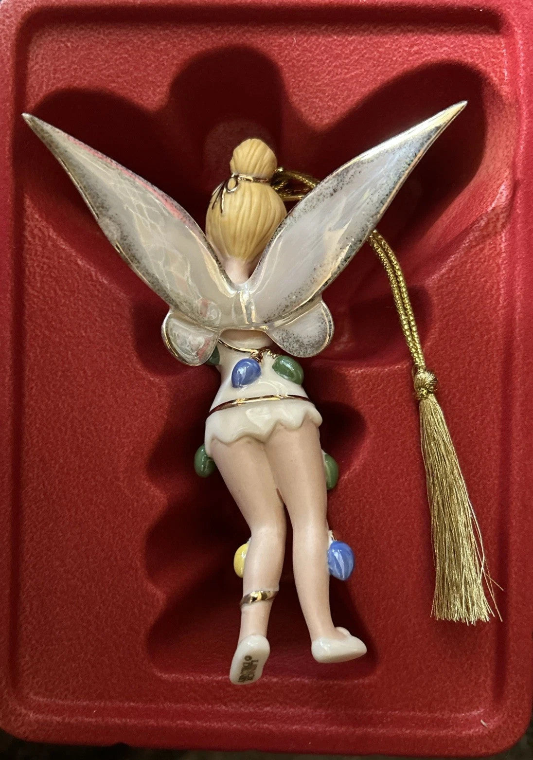 Lenox Disney 2016 Tinkerbell Ornament Figurine Annual All Wrapped Up Fairy NEW7