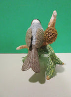 Lenox Red Faced Warbler Garden Bird Figurine Pine Cones Branch Christmas LE NEW6